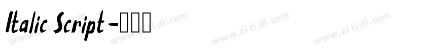 Italic Script字体转换